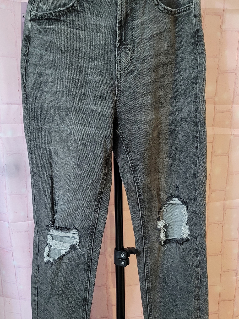wild fable Washed Black Ripped Skinny Jeans